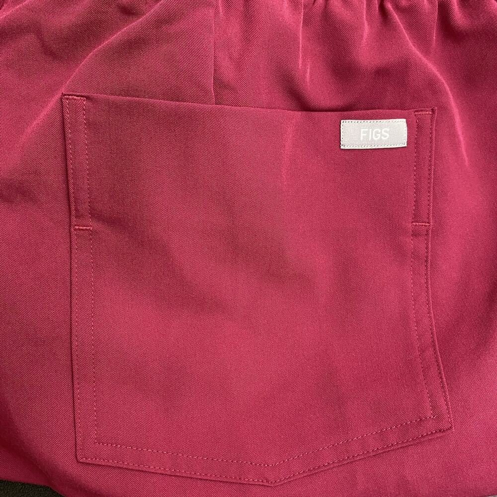 FIGS Dowa High Waisted Relaxed Straight Leg Scrub Pants 3XL Tall Raspberry Berry - Picture 5 of 9